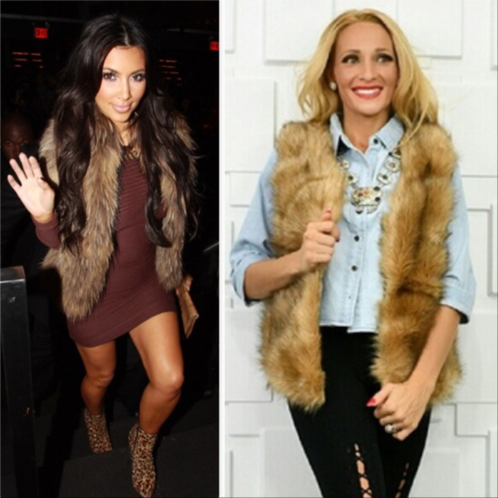 Brown Faux Fur Vest - Picture 4 of 5